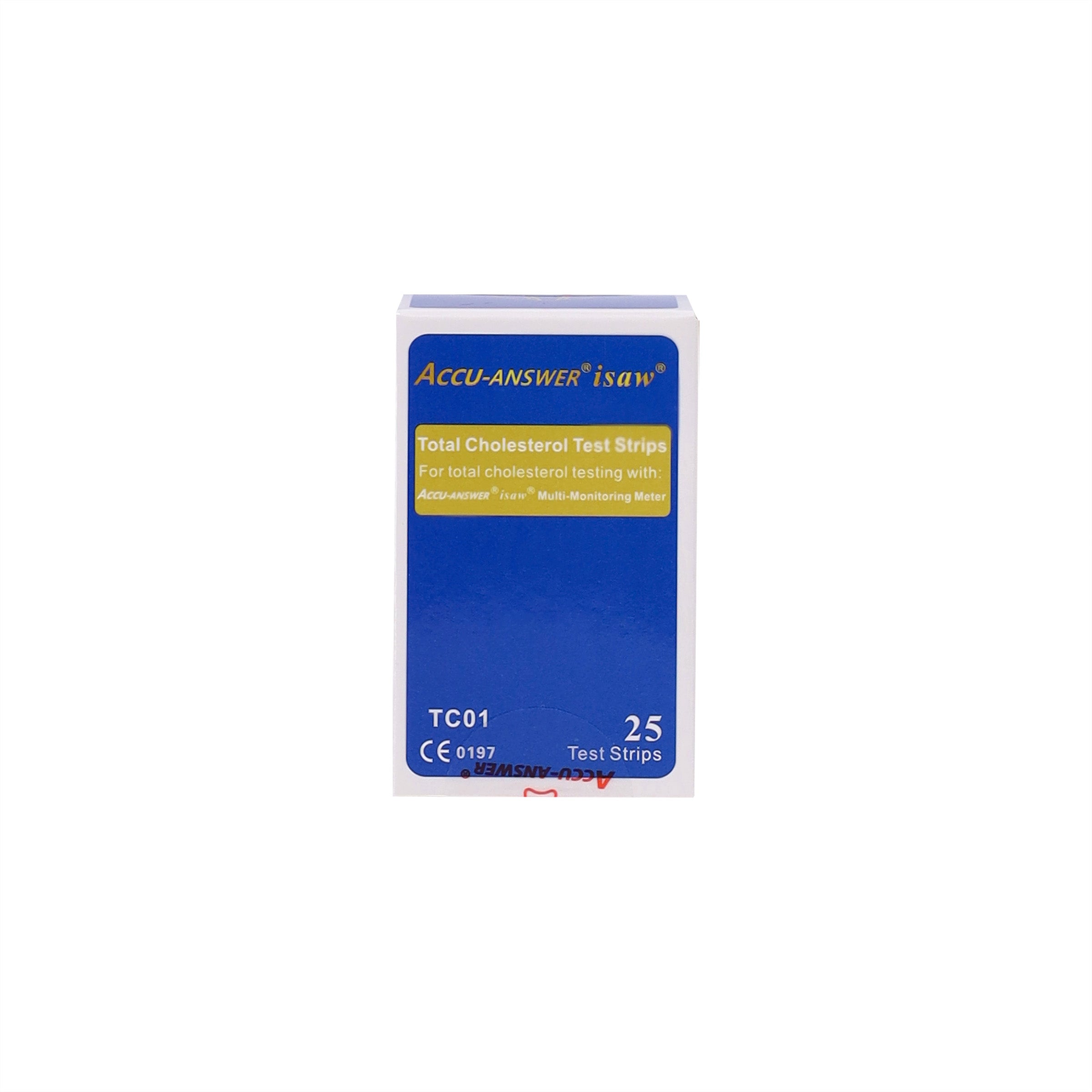 ACCU-ANSWER® ISAW® - 4 IN 1 - TOTAL CHOLESTEROL BLOOD TEST STRIPS (10 or 25)