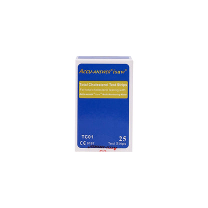 ACCU-ANSWER® ISAW® - 4 IN 1 - TOTAL CHOLESTEROL BLOOD TEST STRIPS (10 or 25)