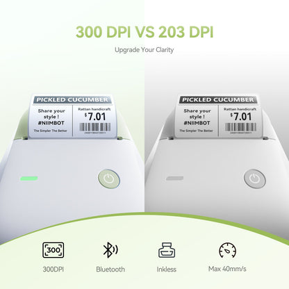 NB806 - NIIMBOT - B1_PRO - 300DPI - PORTABLE THERMAL LABEL PRINTER INCL FREE LABEL