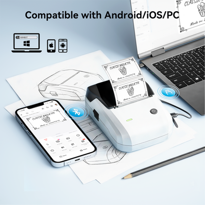 NB493 - Niimbot - B1 - Portable Thermal Label Bluetooth Printer Incl Free White Label (50x30mm)