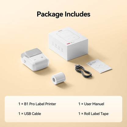 NB806 - NIIMBOT - B1_PRO - 300DPI - PORTABLE THERMAL LABEL PRINTER INCL FREE LABEL