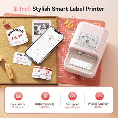 NB607 - Niimbot - B21-Pro - 300DPI - Portable Thermal Label Bluetooth Printer