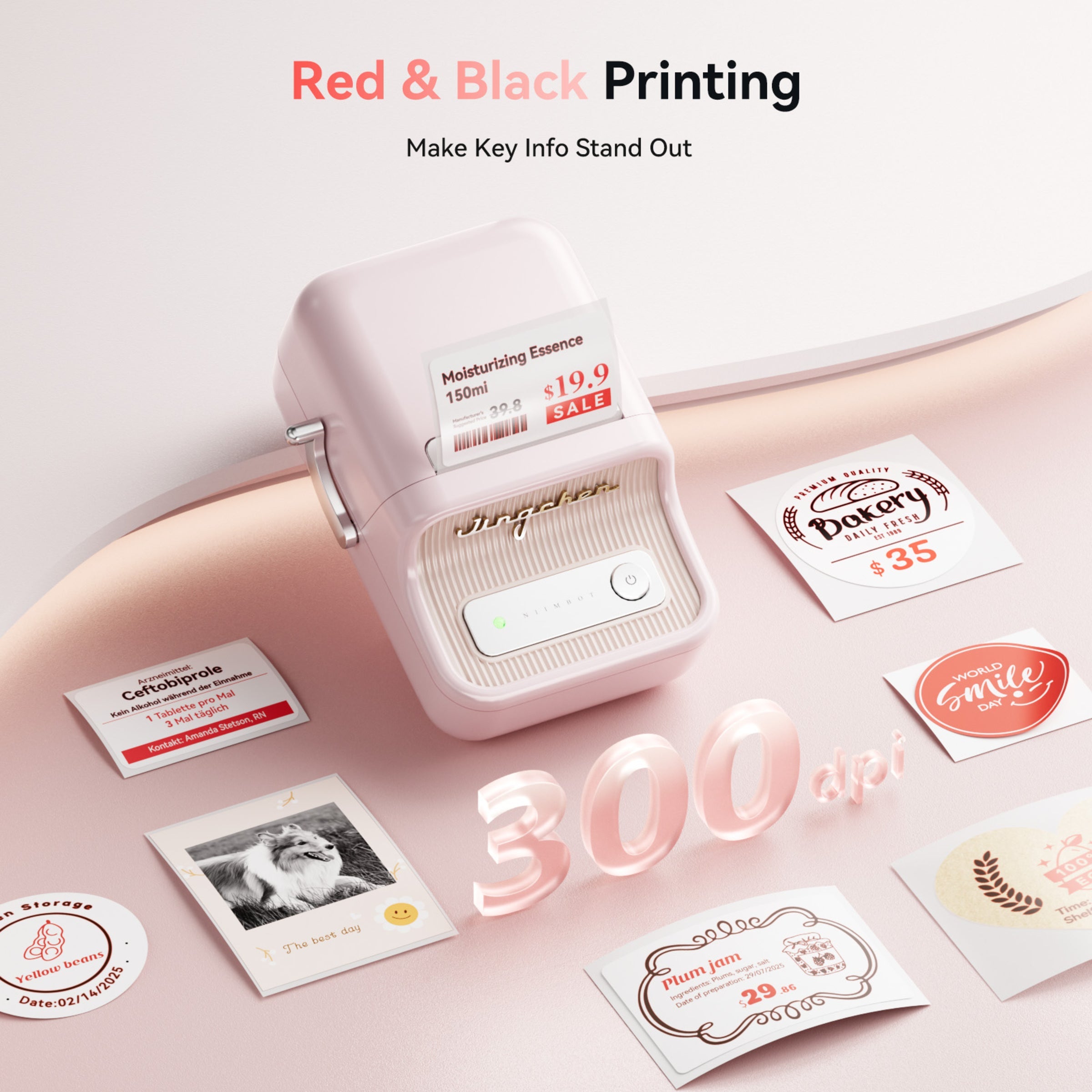 NB607 - Niimbot - B21-Pro - 300DPI - Portable Thermal Label Bluetooth Printer
