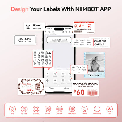 NB607 - Niimbot - B21-Pro - 300DPI - Portable Thermal Label Bluetooth Printer