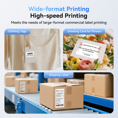 NB609 - Niimbot - B4 - Bluetooth Portable Shipping Thermal Label Printer With Free Roll