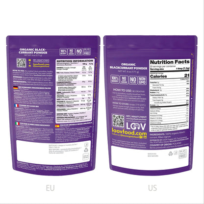 LOOV - ORGANIC BLACK-CURRANT POWDER (FREEZE-DRIED)