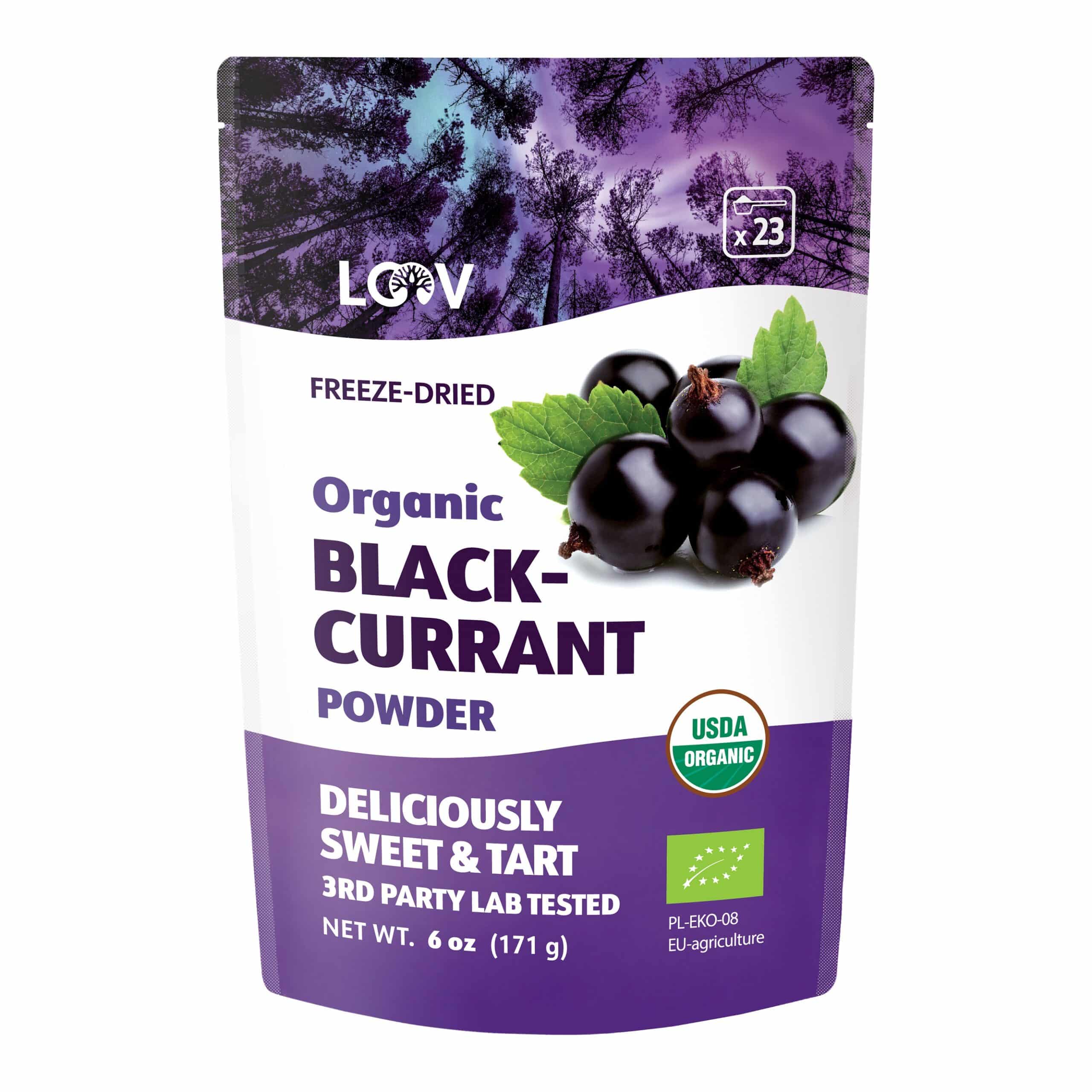 LOOV - ORGANIC BLACK-CURRANT POWDER (FREEZE-DRIED)