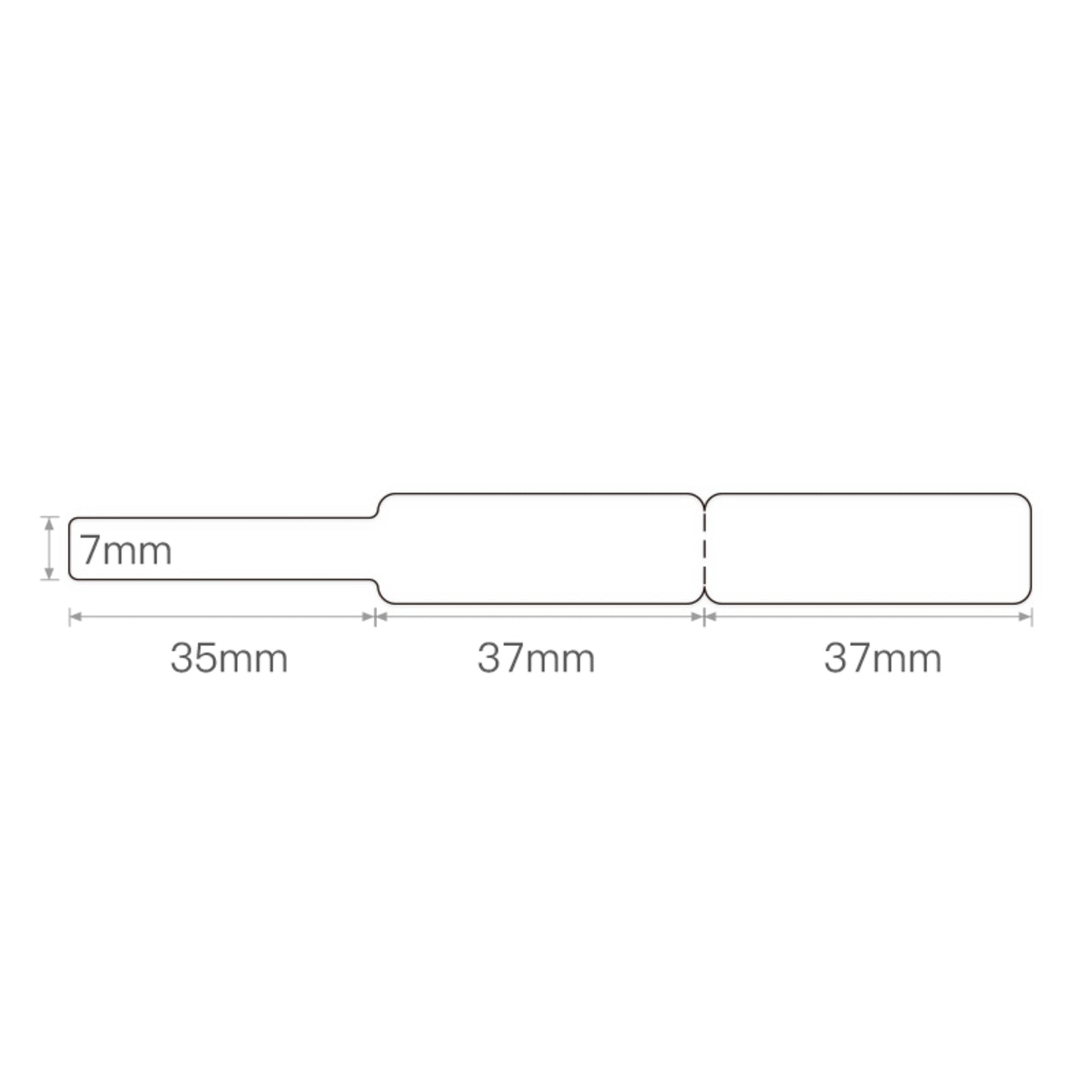 NB118 - NIIMBOT - D11 / D101 / D110 - RXL 12.5*109MM  - 65 LABELS PER ROLL - CABLE - WHITE