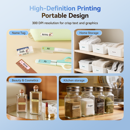 NB525 - Niimbot - D11-H - 300DPI - Portable Bluetooth Label Printer Inc Free Label Roll
