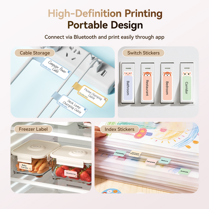NB525 - Niimbot - D11-H - 300DPI - Portable Bluetooth Label Printer Inc Free Label Roll