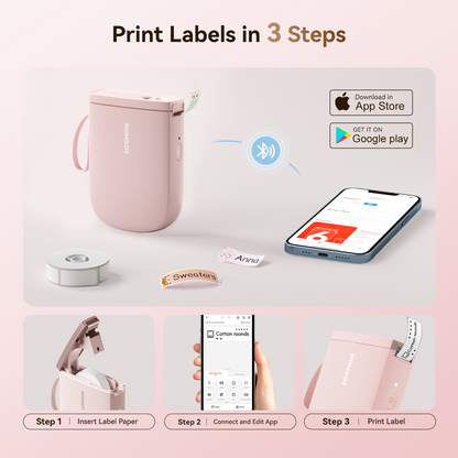 NB525 - Niimbot - D11-H - 300DPI - Portable Bluetooth Label Printer Inc Free Label Roll
