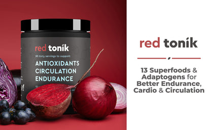 RED TONIK - 13 SUPERFOODS & ADAPTOGENS POWDER - 30 DAY SUPPLY - BERRY
