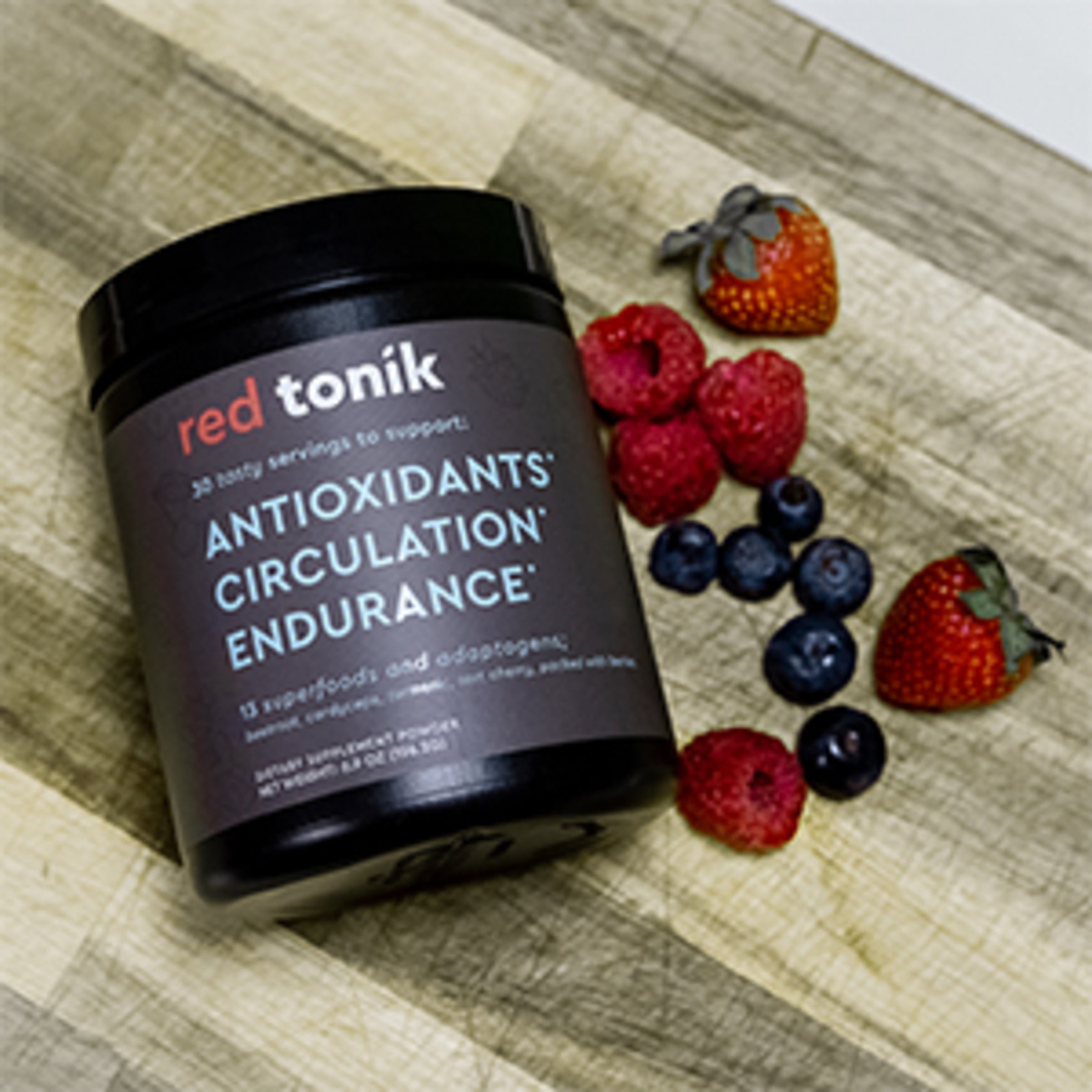 RED TONIK - 13 SUPERFOODS & ADAPTOGENS POWDER - 30 DAY SUPPLY - BERRY