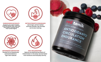 RED TONIK - 13 SUPERFOODS & ADAPTOGENS POWDER - 30 DAY SUPPLY - BERRY