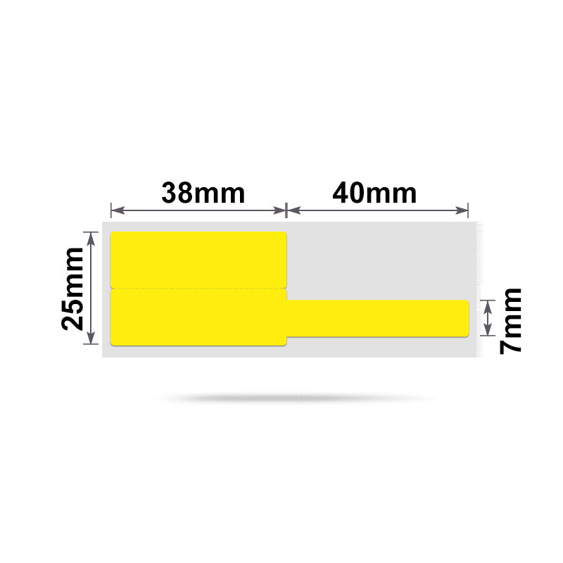 NB248 - NIIMBOT - B1 / B21 / B3S / B4 - 25X78MM - 100 LABELS PER ROLL - CABLE / JEWELLERY - YELLOW