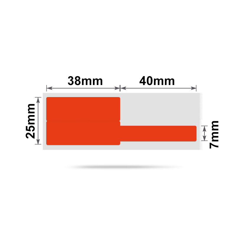 NB247 - Niimbot - B1 / B21 / B31 / B3S / B4 - 25x78mm - 100 Red Cable Labels