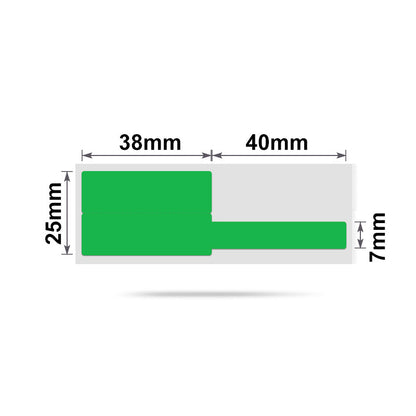 NB250 - Niimbot - B1 / B21 / B31 / B3S / B4 - 25x78mm - 100 Green Cable Labels