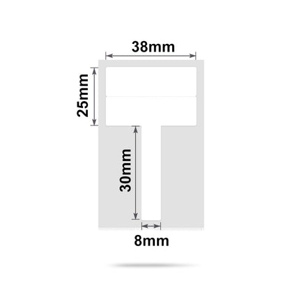NB203 - NIIMBOT - B1 / B21 / B3S / B4 - T38X25+30MM - 130 LABELS PER ROLL - CABLE / JEWELLERY - WHITE