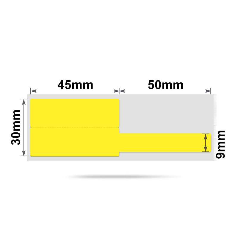 NB252 - Niimbot - B1 / B21 / B3S / B4 - 30x95mm - 80 Yellow Cable Labels