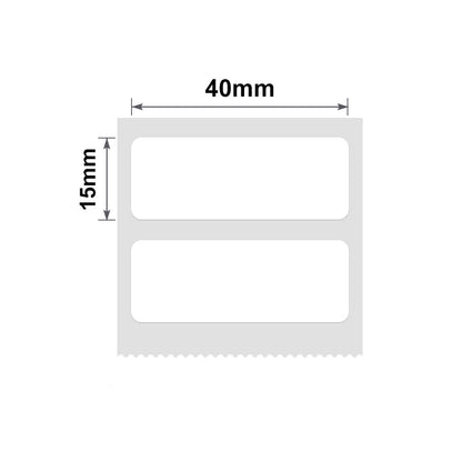 NB186 - Niimbot - B1 / B21 / B31 / B3S / B4 - 40x15mm/2R - 460 White Labels