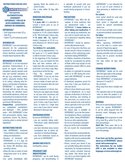 ENTEROSGEL® - GASTROINTESTINAL ADSORBENT – 90G / 225G TUBE