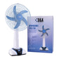 D&A HEALTH - RECHARGEABLE PORTABLE TABLE FAN WITH LED LIGHT - 16 INCHES