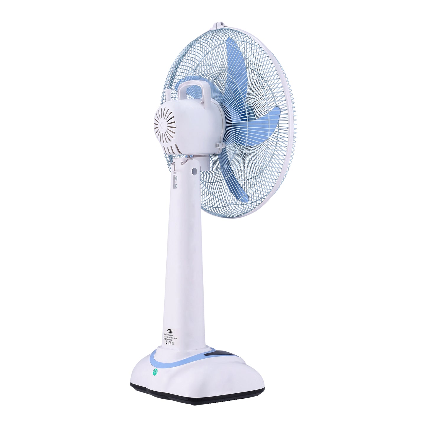 D&A HEALTH - RECHARGEABLE PORTABLE TABLE FAN WITH LED LIGHT - 16 INCHES