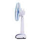 D&A HEALTH - RECHARGEABLE PORTABLE TABLE FAN WITH LED LIGHT - 16 INCHES