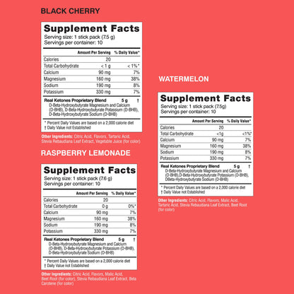 REAL KETONES - SHIFT - D-BHB EXOGENOUS KETONE DRINK MIX POWDER + ELECTROLYTES - 30 PACKETS