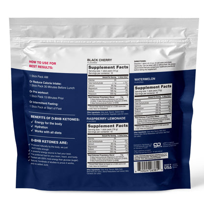 REAL KETONES - SHIFT - D-BHB EXOGENOUS KETONE DRINK MIX POWDER + ELECTROLYTES - 30 PACKETS