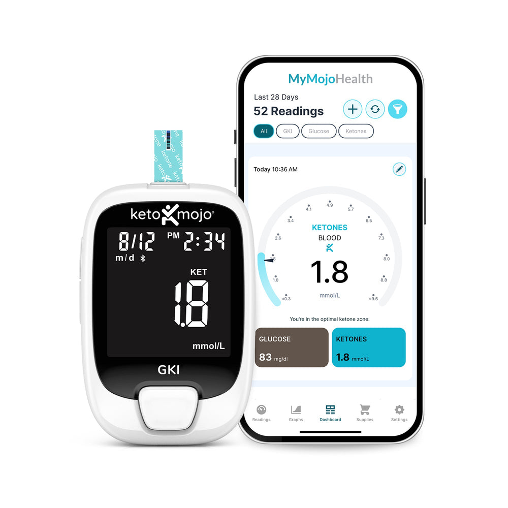 Keto-Mojo GKI Bluetooth Blood Glucose and Ketone Meter Starter Kit (mmol/L)