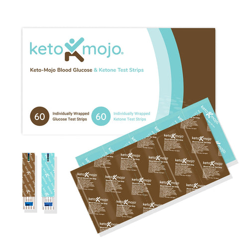 Keto-Mojo GKI Blood Glucose and Ketone Test Strips Combo Pack, 60 + 60