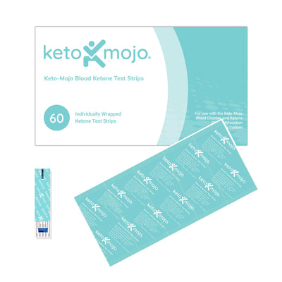 Keto-Mojo GKI Blood Ketone Test Strips, 60 Pack