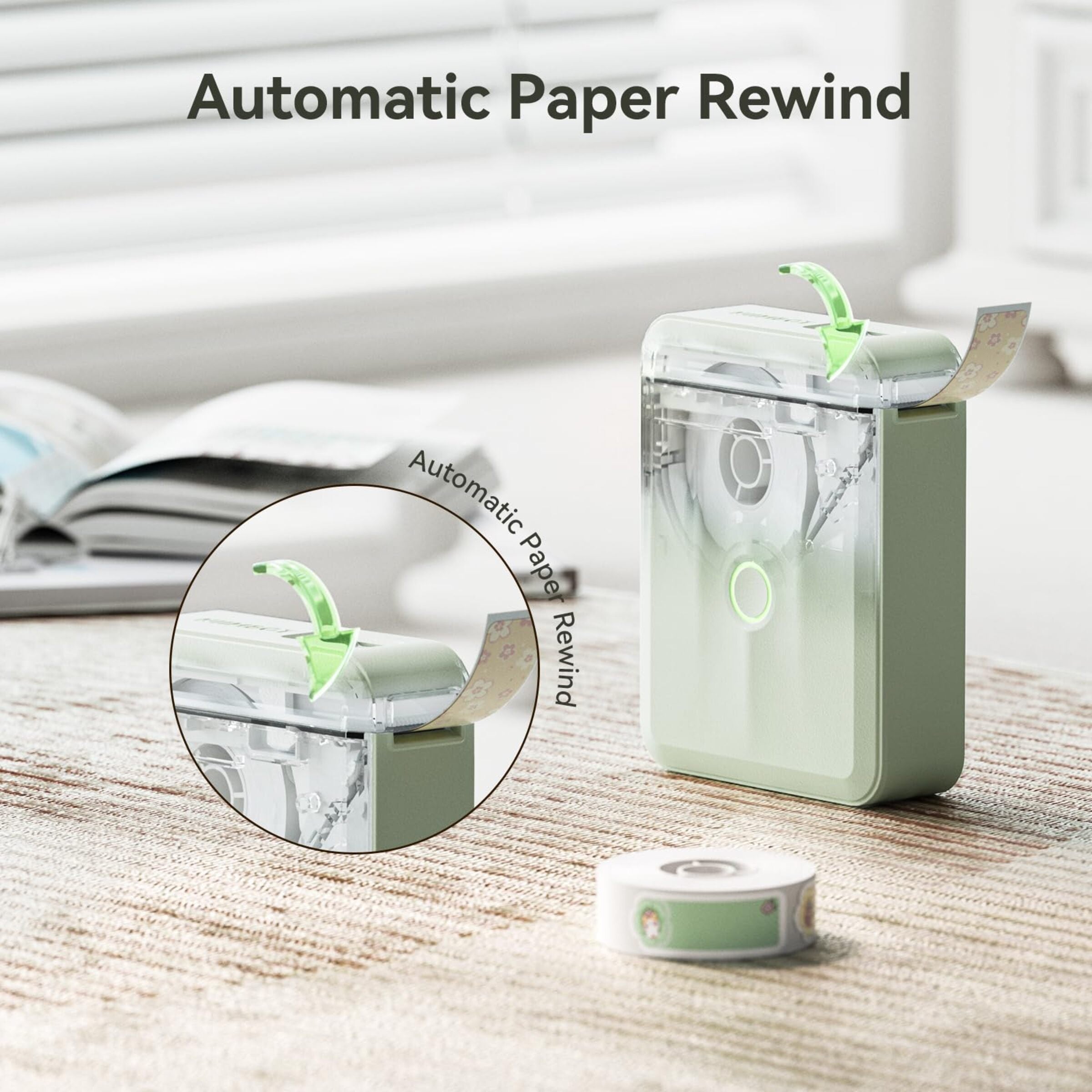 NIIMBOT - D110_M - PORTABLE BLUETOOTH LABEL PRINTER INCLUDING FREE LABEL ROLL (12*40MM - WHITE)