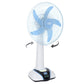 D&A HEALTH - RECHARGEABLE PORTABLE TABLE FAN WITH LED LIGHT - 16 INCHES