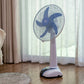 D&A HEALTH - RECHARGEABLE PORTABLE TABLE FAN WITH LED LIGHT - 16 INCHES