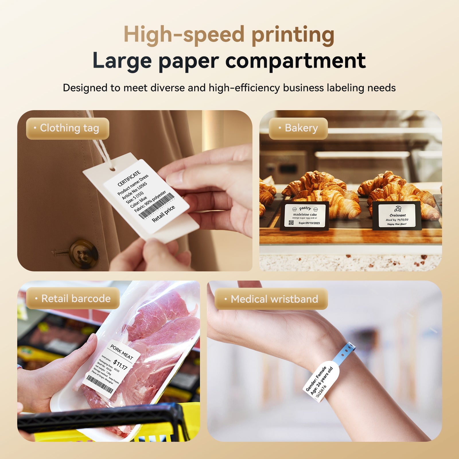 NB605 - Niimbot - K3 - Thermal Business Bluetooth Label Printer - Incl 50x30mm Label Roll With 900 Labels