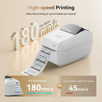 NB605 - Niimbot - K3 - Thermal Business Bluetooth Label Printer - Incl 50x30mm Label Roll With 900 Labels