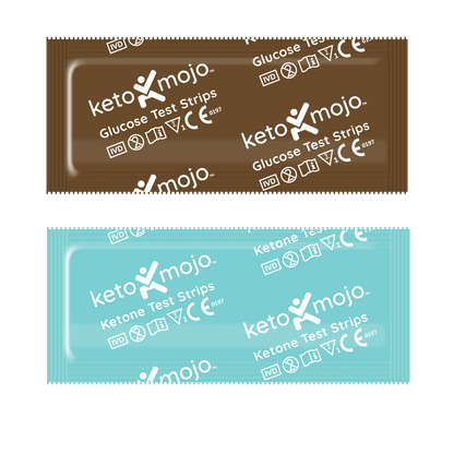 KETO MOJO™ - GKI - BLOOD GLUCOSE & KETONE TEST STRIPS (60'S) - COMBO PACK