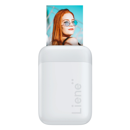 LIENE - Pearl K100 - 2x3 Inch ZINK Bluetooth Photo Printer - White - Incl. 10 Sheets Photo Paper