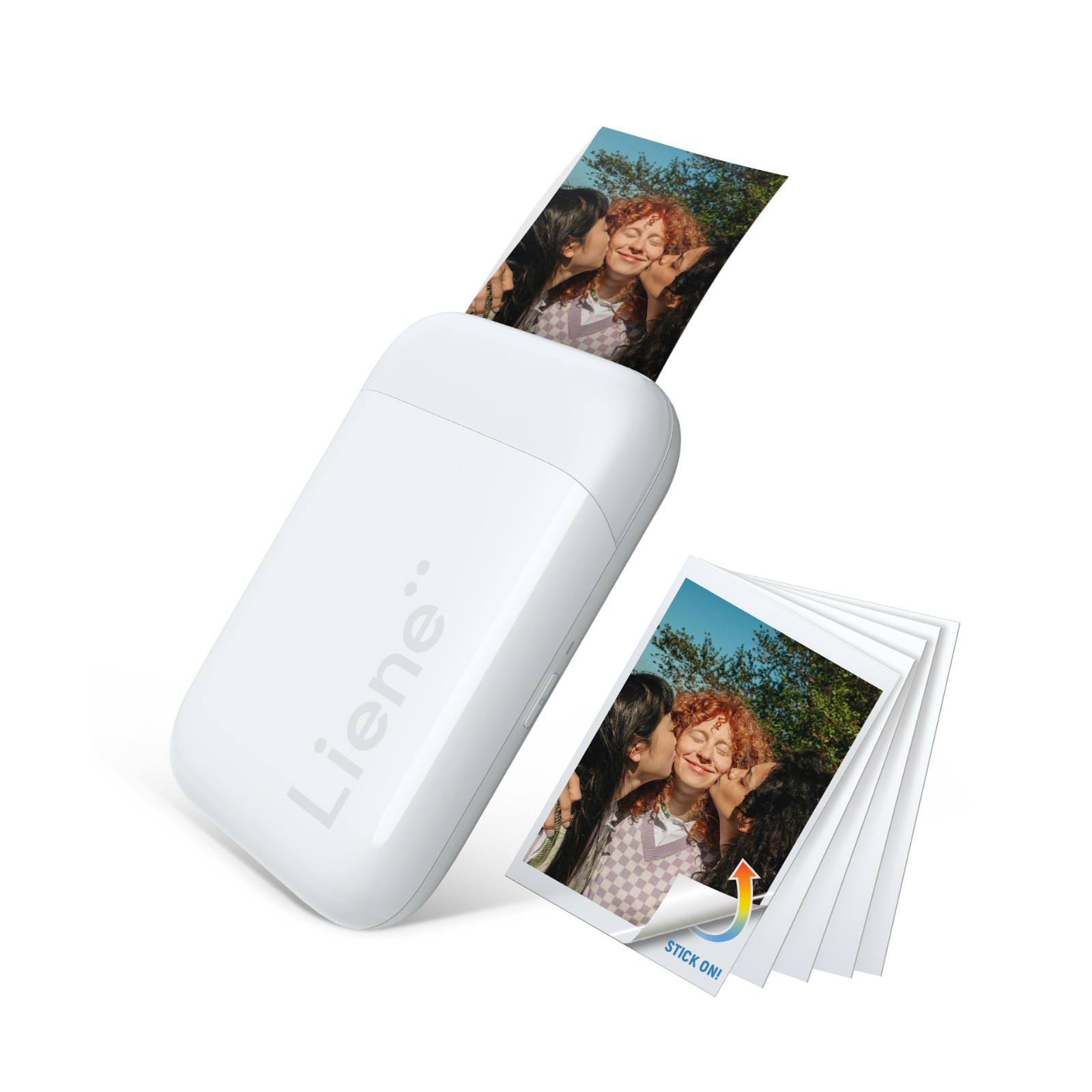 LIENE - Pearl K100 - 2x3 Inch ZINK Bluetooth Photo Printer - White - Incl. 10 Sheets Photo Paper
