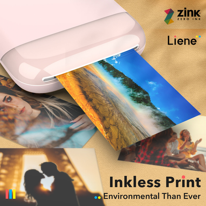 LIENE - Pearl K100 - 2x3 Inch ZINK Adhesive Photo Paper - 50 Sheets