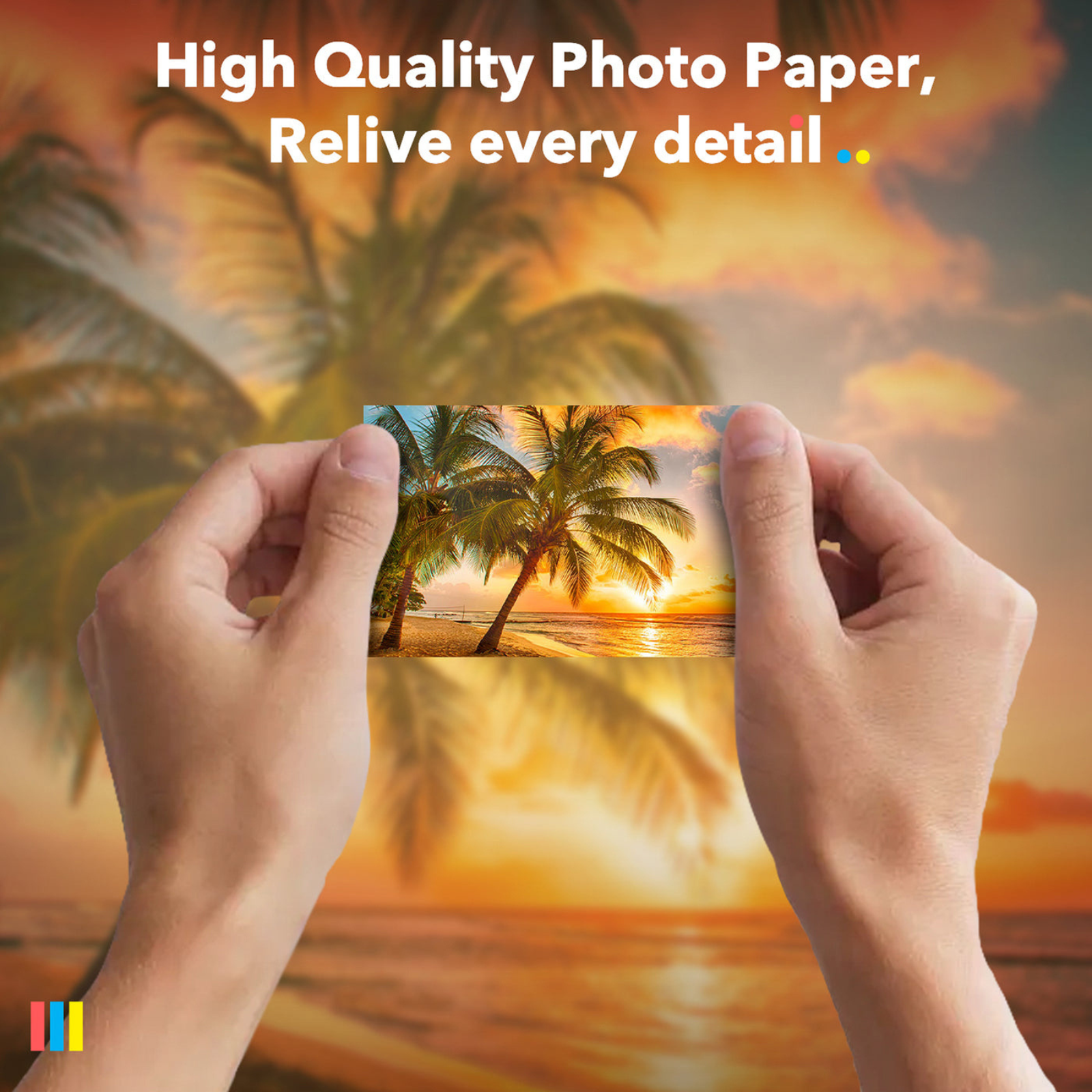 LIENE - Pearl K100 - 2x3 Inch ZINK Adhesive Photo Paper - 50 Sheets
