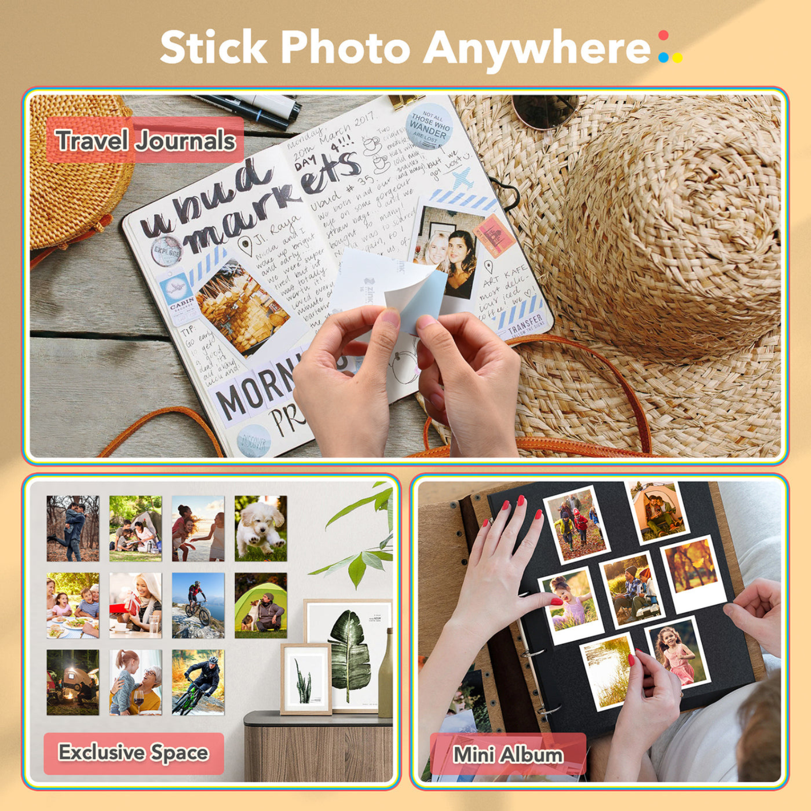 LIENE - Pearl K100 - 2x3 Inch ZINK Adhesive Photo Paper - 50 Sheets