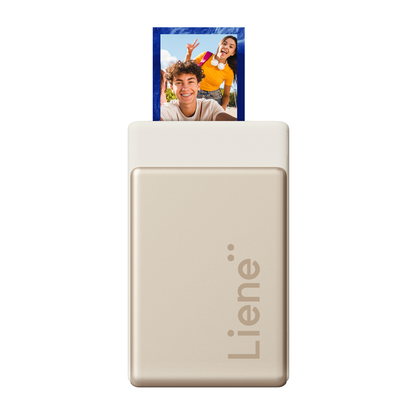 LIENE - Pearl N200 Pro - 2x3 Inch ZINK Bluetooth Photo Printer - Gold - Incl. 10 Sheets Photo Paper