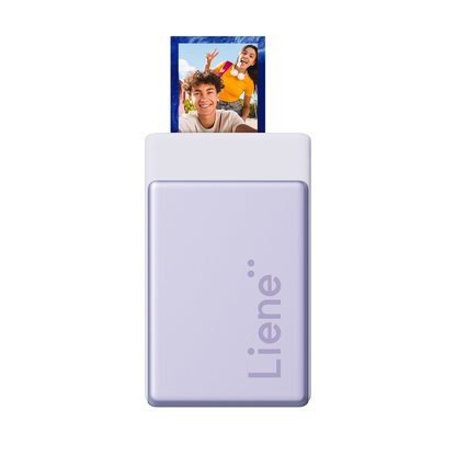 LIENE - Pearl N200 Pro - 2x3 Inch ZINK Bluetooth Photo Printer - Purple - Incl. 10 Sheets Photo Paper
