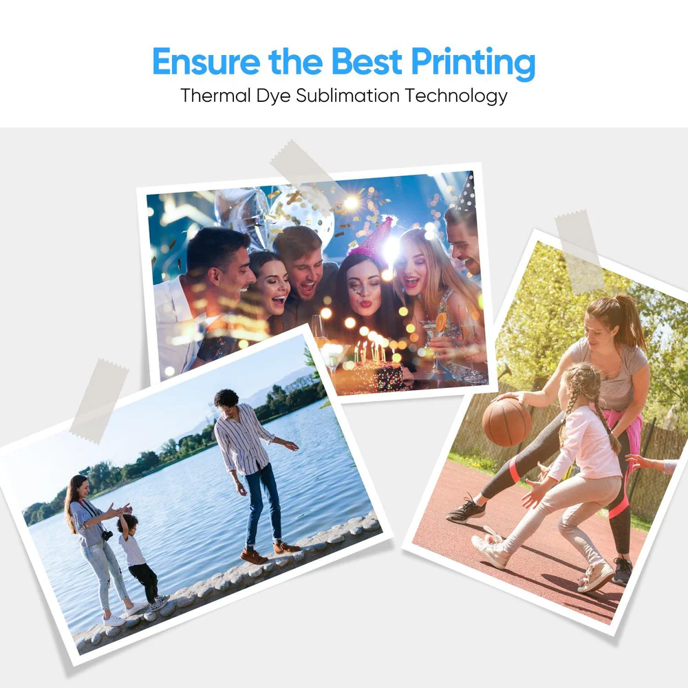LIENE - Amber - 4x6 Inch Photo Paper & Ink Cartridge Refill Pack - 80 Sheets & 2 Ink Cartridges