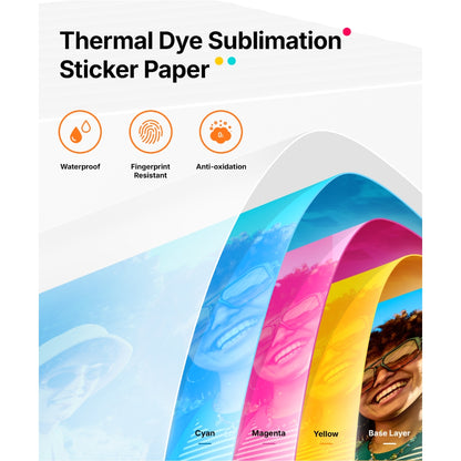 LIENE - Amber - 3x3 Inch Sticky Photo Paper & Ink Cartridge Refill Pack - 40 Sheets & 1 Ink Cartridge
