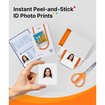 LIENE - Amber - 3x3 Inch Sticky Photo Paper & Ink Cartridge Refill Pack - 40 Sheets & 1 Ink Cartridge