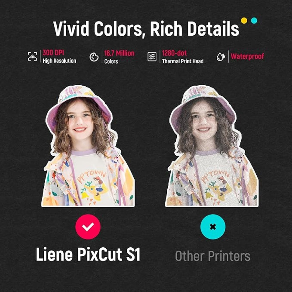 LIENE - PixCut S1 - Bluetooth Photo Sticker Printer & Cutter